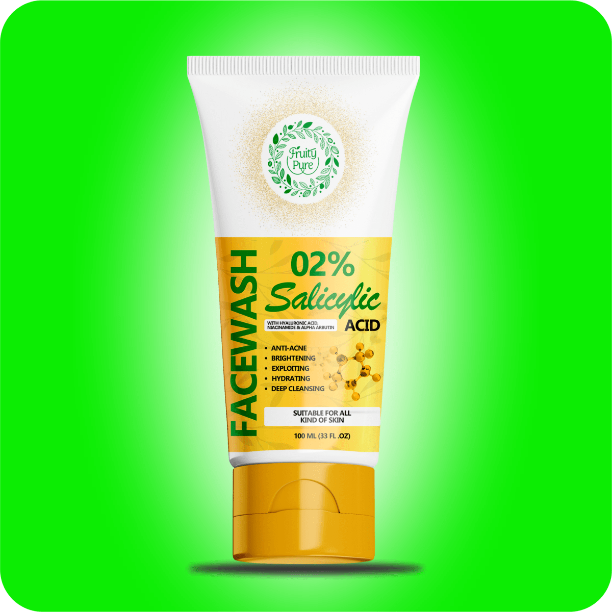 2% Salicylic Acid Facewash - Facemask | Fruity Pure